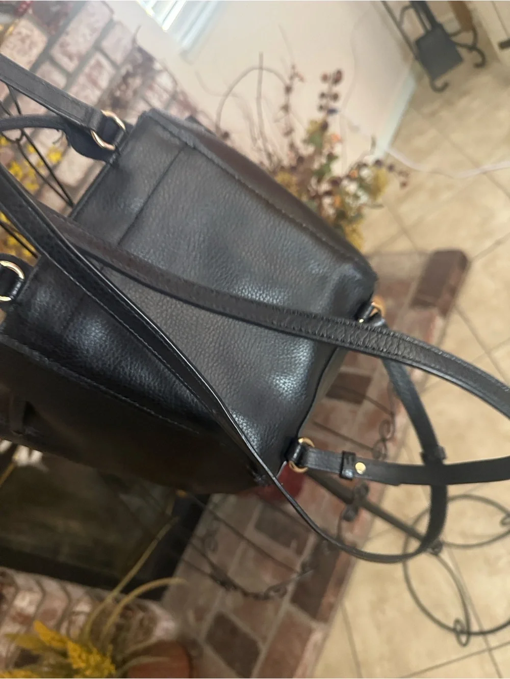 Coach Black Leather Derby Backpack Mini